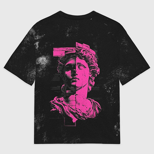 Мужская футболка оверсайз Скульптура гранж арт / 3D-принт – фото 2