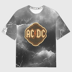 Мужская футболка оверсайз ACDC ретро логотип