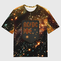Мужская футболка оверсайз ACDC в стиле нашивки