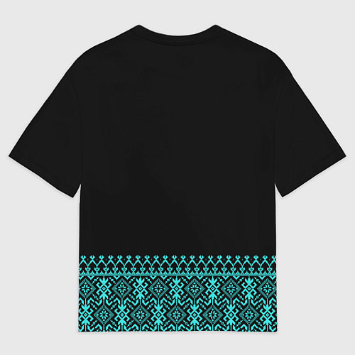 Мужская футболка оверсайз Обережная вязь - вышиванка / 3D-принт – фото 2