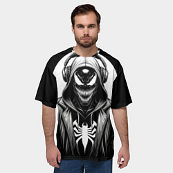 Футболка оверсайз мужская Venom black, цвет: 3D-принт — фото 2