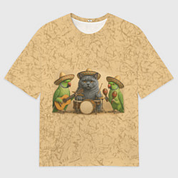 Футболка оверсайз мужская Надежды маленький оркестрик, цвет: 3D-принт