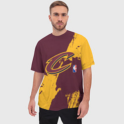 Футболка оверсайз мужская Cleveland Cavaliers NBA team, цвет: 3D-принт — фото 2