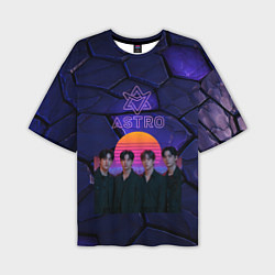 Футболка оверсайз мужская Astro retro style, цвет: 3D-принт