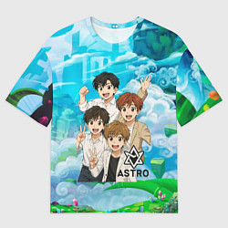 Мужская футболка оверсайз Astro в аниме стиле