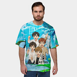 Футболка оверсайз мужская Astro в аниме стиле, цвет: 3D-принт — фото 2