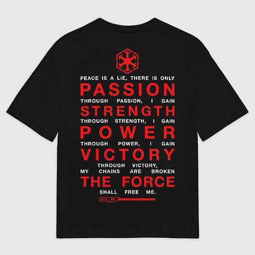 Мужская футболка оверсайз Sith code / 3D-принт – фото 2