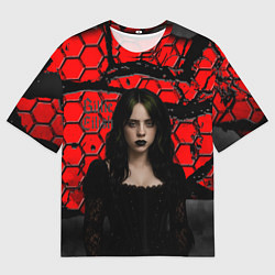 Мужская футболка оверсайз Билли Айлиш готический образ