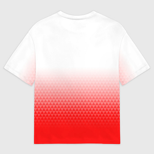 Мужская футболка оверсайз Детройт Ред Уингз - красно белый градиент / 3D-принт – фото 2