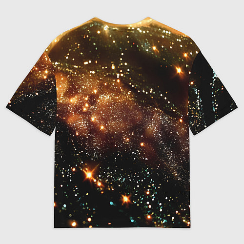 Мужская футболка оверсайз Билли Айлиш с блестками на фоне / 3D-принт – фото 2