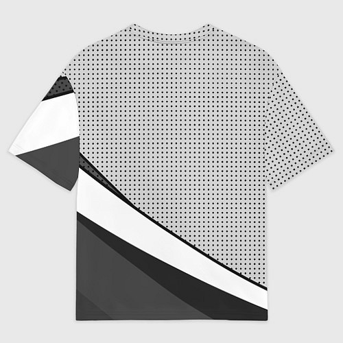 Мужская футболка оверсайз Герб России серый текстурный / 3D-принт – фото 2