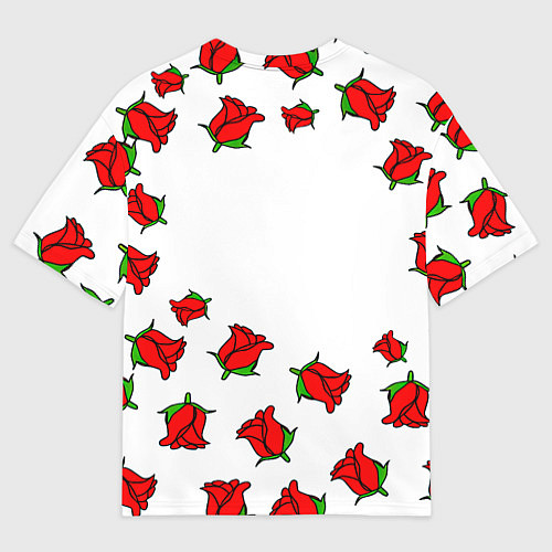 Мужская футболка оверсайз Monster energy steel rose / 3D-принт – фото 2