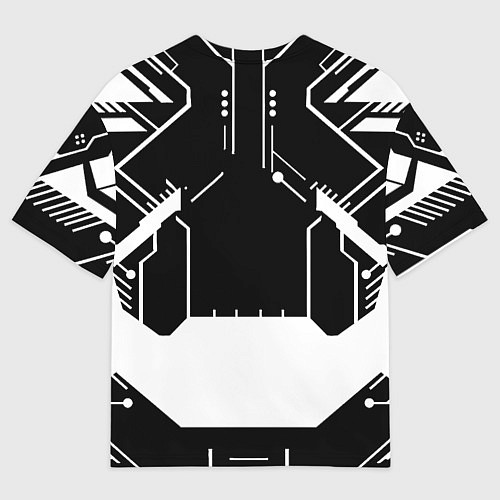 Мужская футболка оверсайз Monster energy geometry / 3D-принт – фото 2