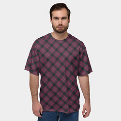 Футболка оверсайз мужская Tartan, цвет: 3D-принт — фото 2