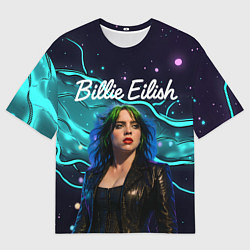 Мужская футболка оверсайз Певица Билли Айлиш