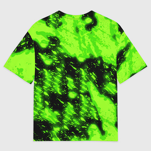 Мужская футболка оверсайз Monster energy кислотное лого / 3D-принт – фото 2