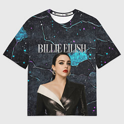 Мужская футболка оверсайз Билли Айлиш в деловом костюме
