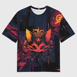 Футболка оверсайз мужская Магический лисёнок, цвет: 3D-принт