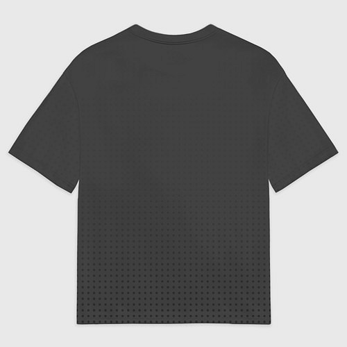 Мужская футболка оверсайз Герб России тёмно-серый / 3D-принт – фото 2