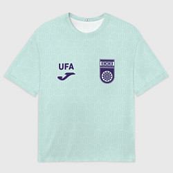 Футболка оверсайз мужская Фк Уфа - мятный цвет и текстура, цвет: 3D-принт