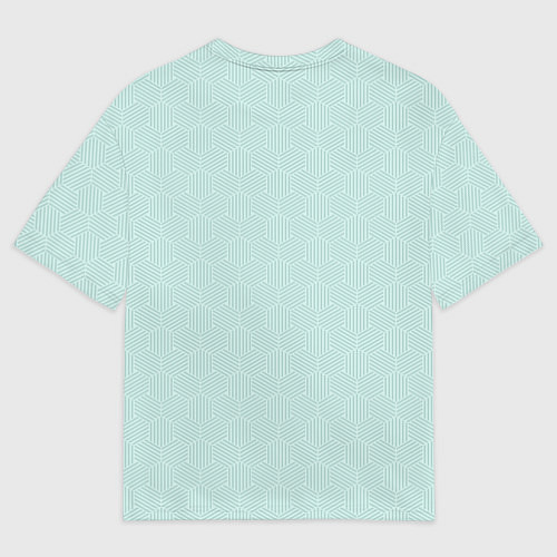 Мужская футболка оверсайз Фк Уфа - мятный цвет и текстура / 3D-принт – фото 2