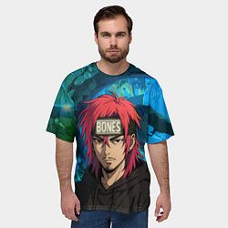 Футболка оверсайз мужская Bones аниме, цвет: 3D-принт — фото 2