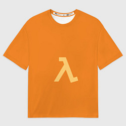 Футболка оверсайз мужская Half-Life orange, цвет: 3D-принт