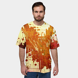 Футболка оверсайз мужская Абстракция - sunspot, цвет: 3D-принт — фото 2