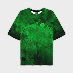 Футболка оверсайз мужская Абстракция - green acid stains, цвет: 3D-принт