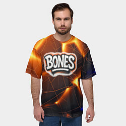 Футболка оверсайз мужская Bones лого в уличном стиле, цвет: 3D-принт — фото 2