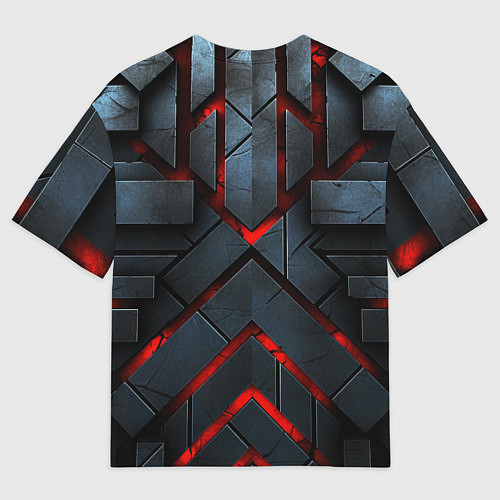 Мужская футболка оверсайз Bones в стиле дьявола с пластинкой / 3D-принт – фото 2