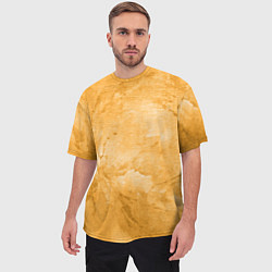 Футболка оверсайз мужская Абстракция - bright yellow, цвет: 3D-принт — фото 2