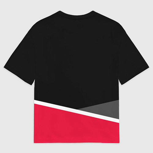 Мужская футболка оверсайз Хьюстон Рокетс - линии / 3D-принт – фото 2