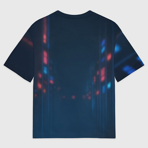 Мужская футболка оверсайз Juice WRLD - Неоновый аниме арт / 3D-принт – фото 2