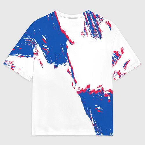 Мужская футболка оверсайз Клипперс - разлитая краска / 3D-принт – фото 2