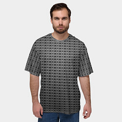 Футболка оверсайз мужская Стальная кольчуга воинов, цвет: 3D-принт — фото 2