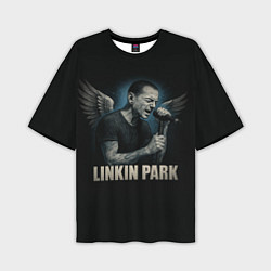 Футболка оверсайз мужская Chester Bennington - Angel, цвет: 3D-принт