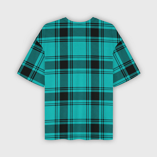 Мужская футболка оверсайз Checkered blue / 3D-принт – фото 2