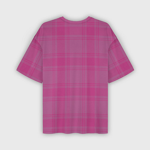 Мужская футболка оверсайз Checkered pink / 3D-принт – фото 2