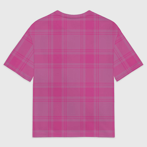 Мужская футболка оверсайз Checkered pink / 3D-принт – фото 2