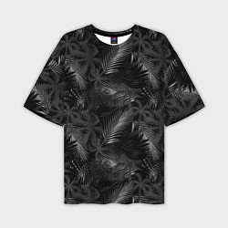 Футболка оверсайз мужская Palm black and white, цвет: 3D-принт