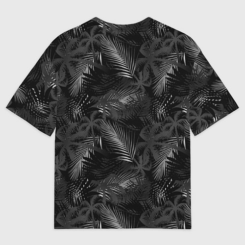 Мужская футболка оверсайз Palm black and white / 3D-принт – фото 2