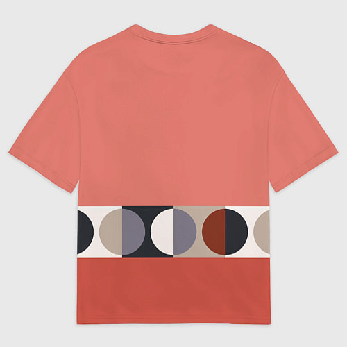 Мужская футболка оверсайз Луна Малевича розовый томат / 3D-принт – фото 2