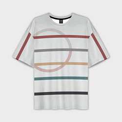 Мужская футболка оверсайз Stripes and circle