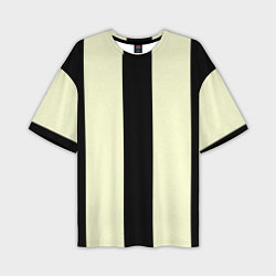 Мужская футболка оверсайз Color black beige line