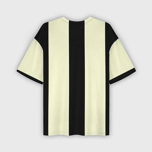 Мужская футболка оверсайз Color black beige line / 3D-принт – фото 2