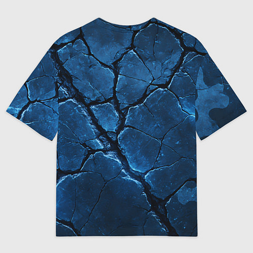 Мужская футболка оверсайз ВМФ значок с волнами / 3D-принт – фото 2