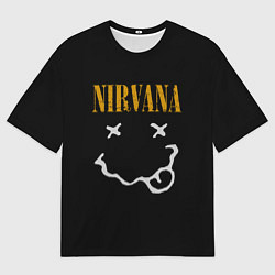 Футболка оверсайз мужская Nirvana rock music, цвет: 3D-принт