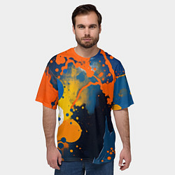Футболка оверсайз мужская Краска на стене, цвет: 3D-принт — фото 2