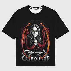 Футболка оверсайз мужская Ozzy Osbourne with wings, цвет: 3D-принт
